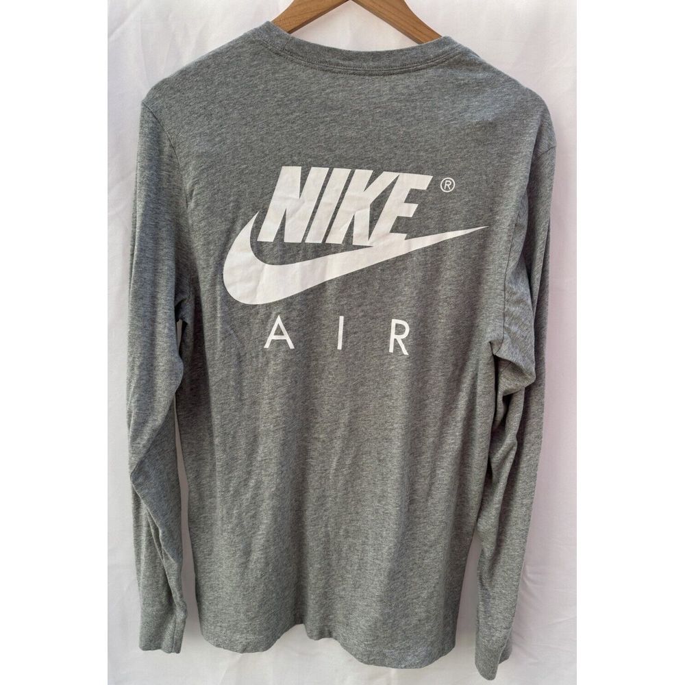 Nike Air Men's Long Sleeve Shirt Size‎ M Gray Get Over Your Fear of Heights